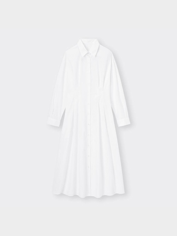 ウエストタックシャツワンピース(長袖)