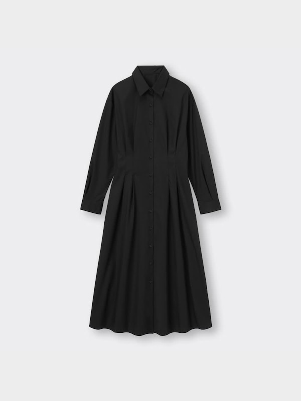ウエストタックシャツワンピース(長袖)