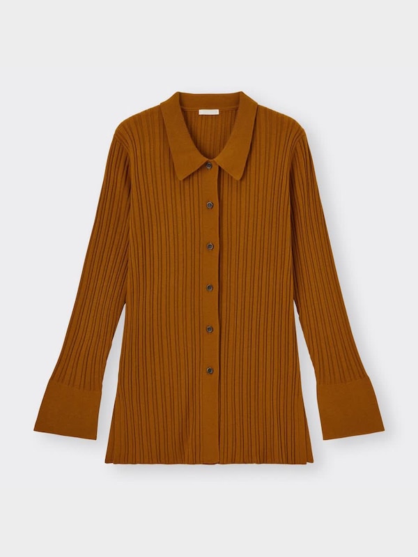 ポロニットロングカーディガン(長袖)RS+E