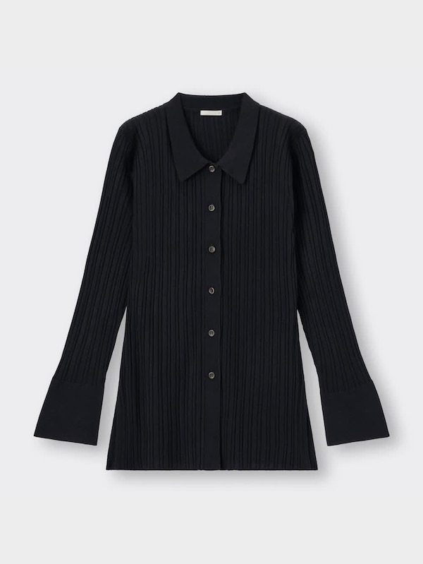 ポロニットロングカーディガン(長袖)RS+E