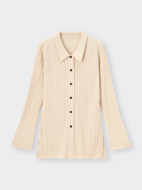 ポロニットロングカーディガン(長袖)RS+E