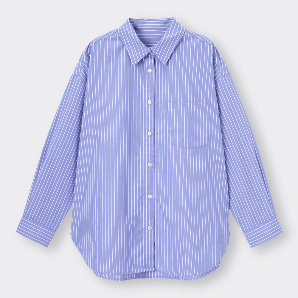 GU公式 | ストライプオーバーサイズシャツ(長袖) | ファッション通販サイト