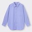 ストライプオーバーサイズシャツ(長袖)-BLUE