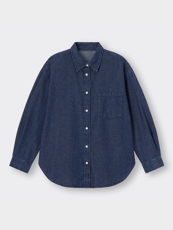 ライトデニムオーバーサイズシャツ(長袖)OSB+EC