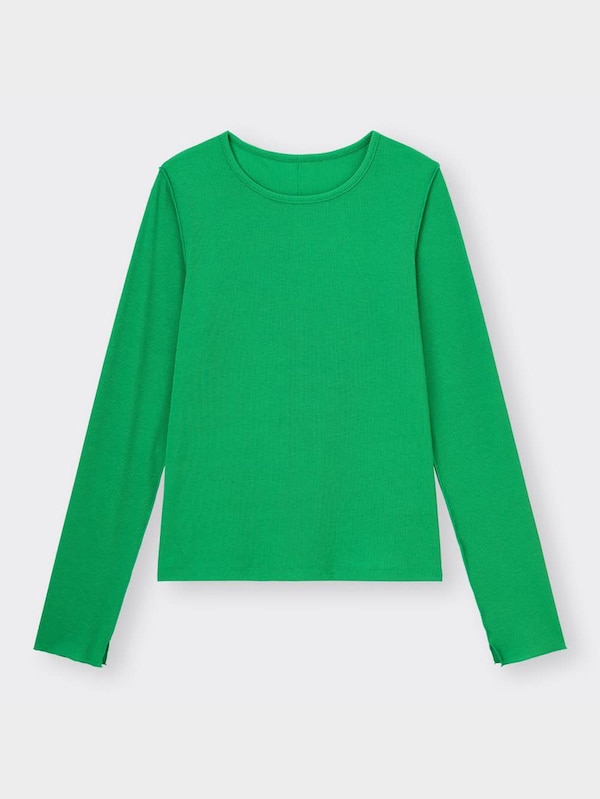 ソフトリブクルーネックT(長袖)