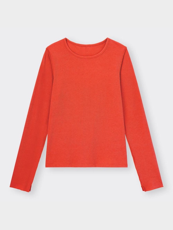 ソフトリブクルーネックT(長袖)