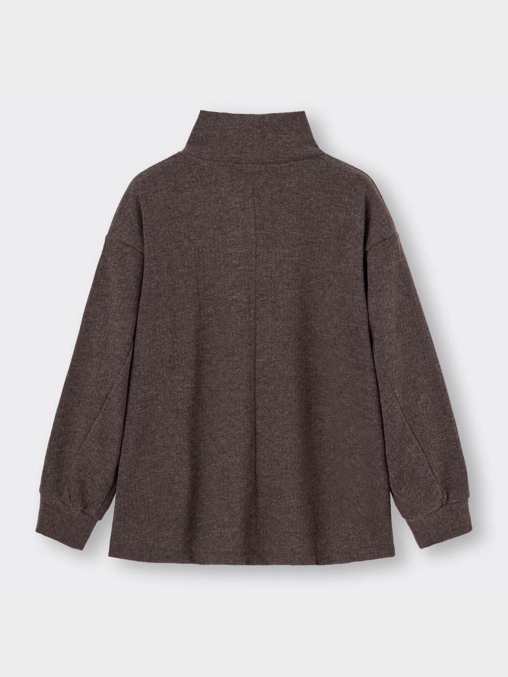 GU公式 | ブラッシュドリブハイネックプルオーバー(長袖)(セットアップ