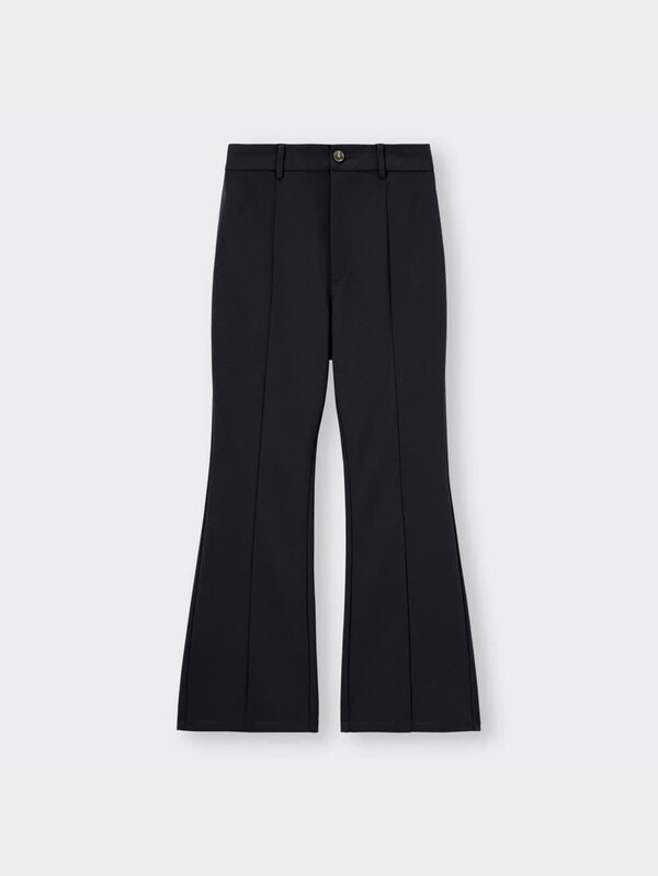 カットソーカラーフレアスラックス(丈標準67.0～71.0cm)