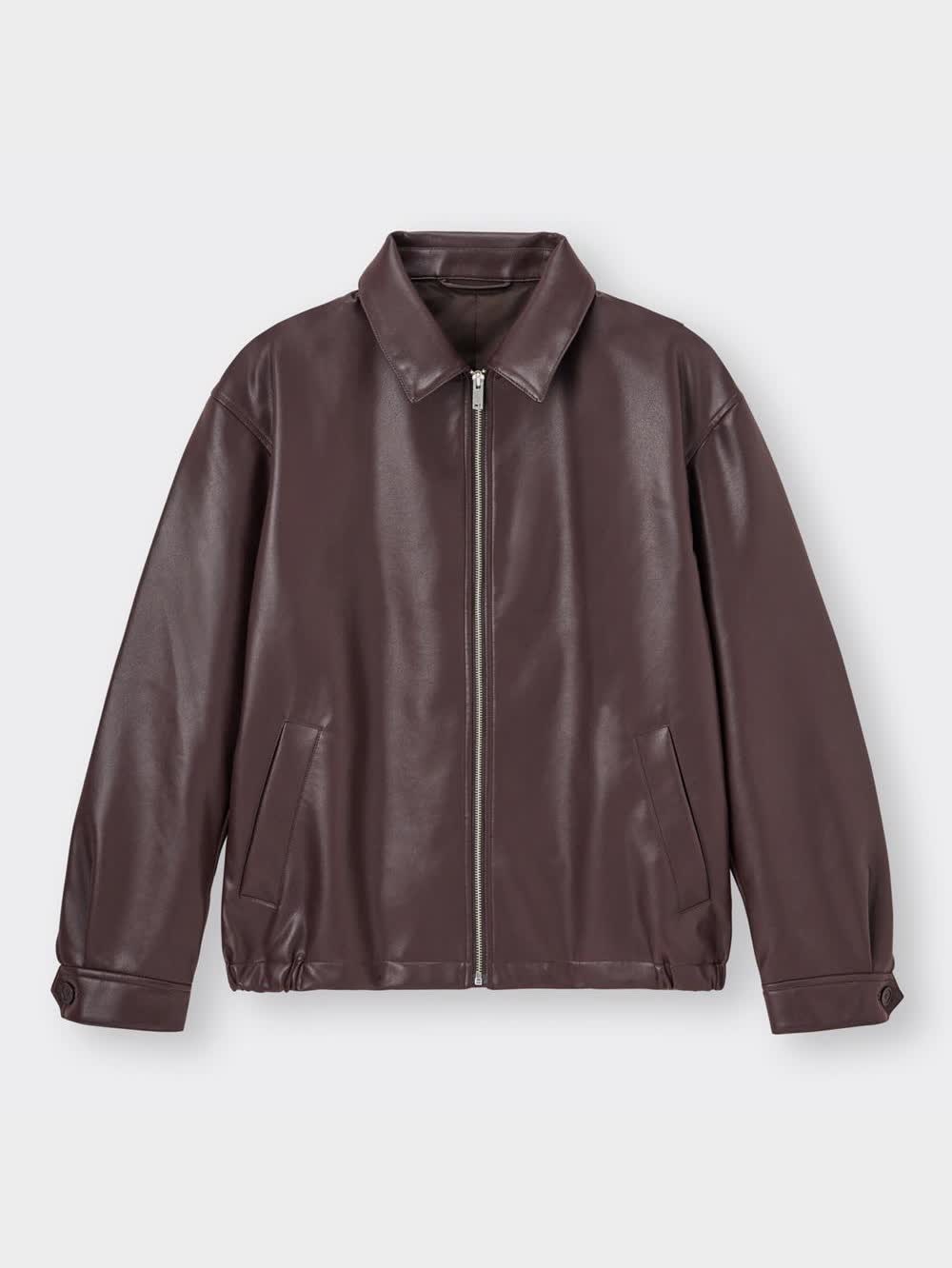 GU公式 | フェイクレザーブルゾンNT+E