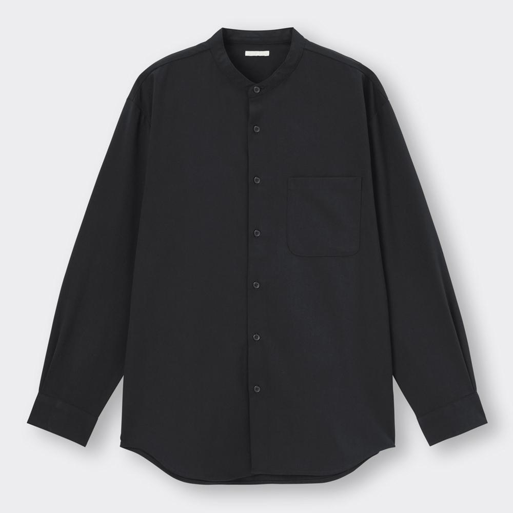 GU公式 | リラックスフィットバンドカラーシャツ(長袖)(セットアップ可能)