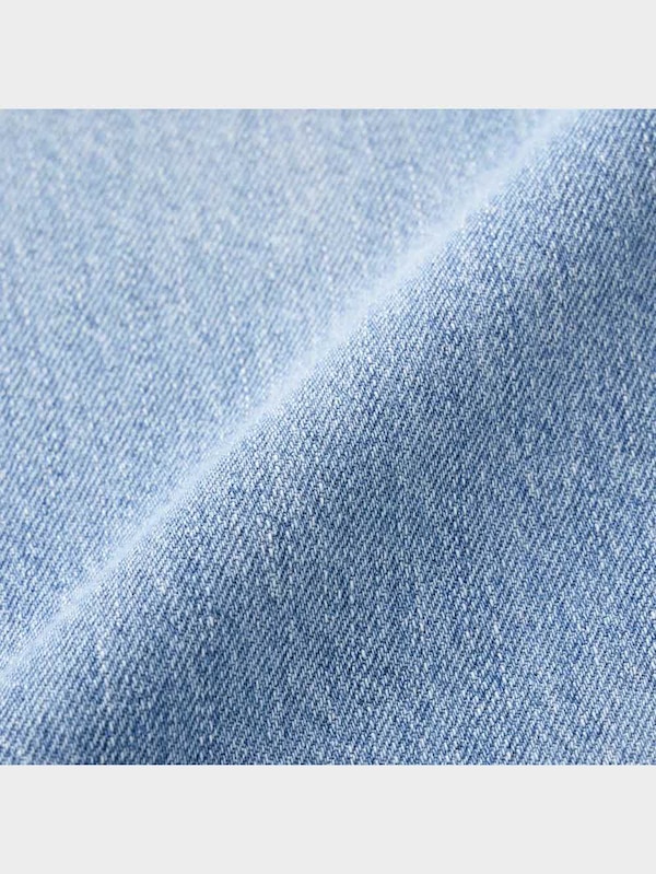 ハイウエストセミワイドジーンズ(クラッシュ)+EC