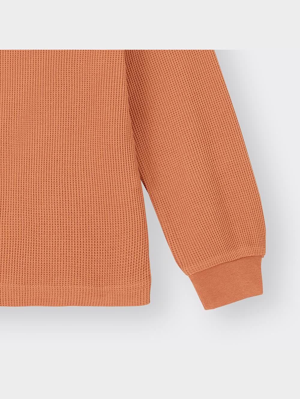 わたるページ GU公式 | KIDS(男女兼用)ワッフルヘンリーネックT(長袖)+X