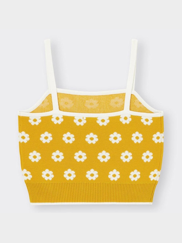 ジャカードニットキャミソール(フラワー)YT+E(アンサンブル可能)