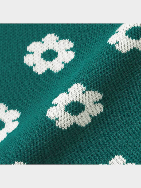 ジャカードニットキャミソール(フラワー)YT+E(アンサンブル可能)