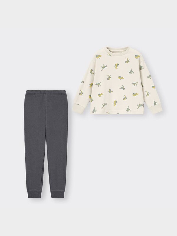 BOYSソフトスウェットラウンジセット(ダイナソーB)(長袖&ロングパンツ)