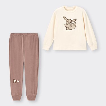 Gu公式 Kids 男女兼用 フリースラウンジセット 長袖 ロングパンツ Pokemon 2 ファッション通販サイト