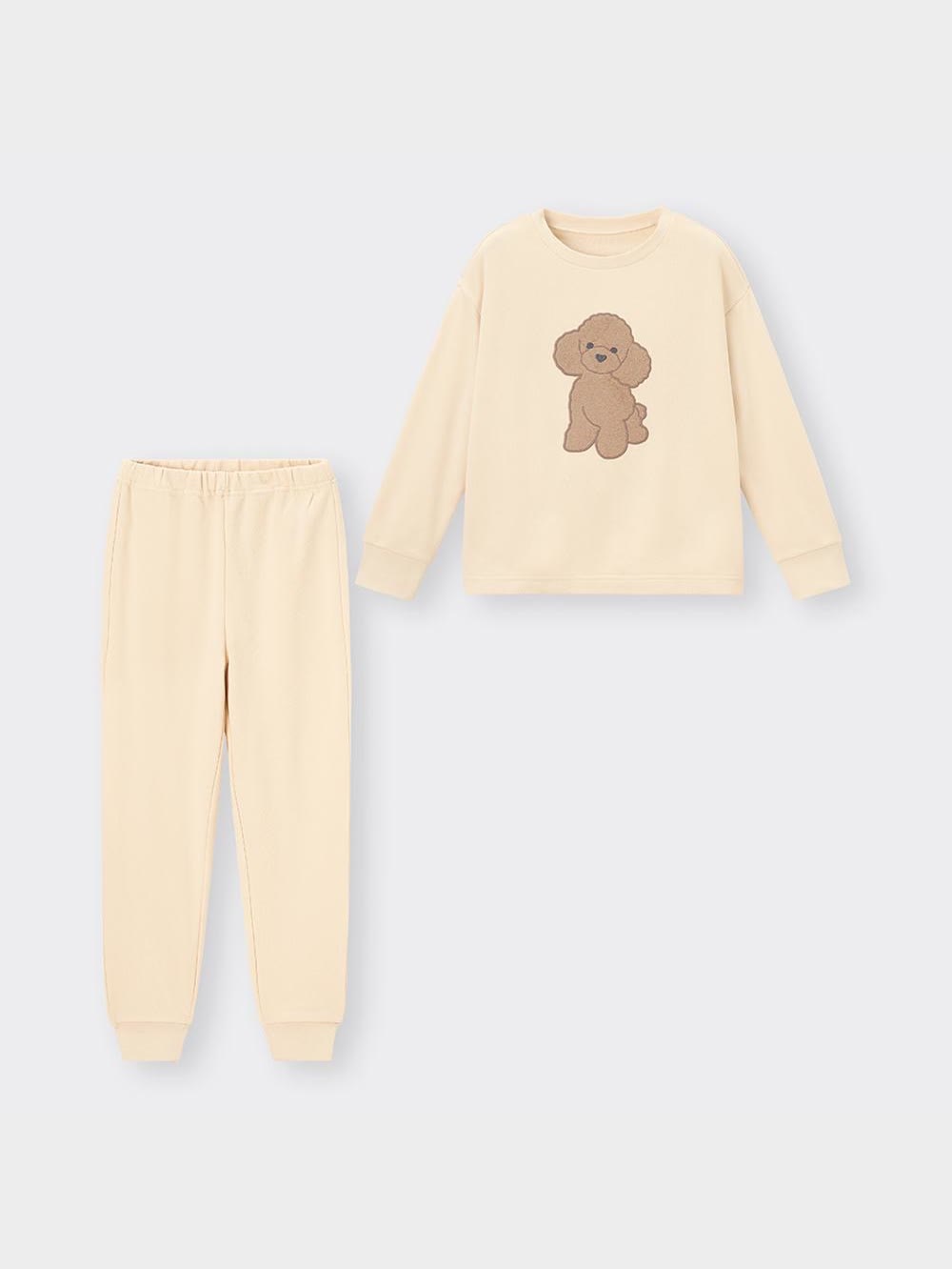 GU公式 | GIRLSソフトスウェットラウンジセット(長袖&ロング