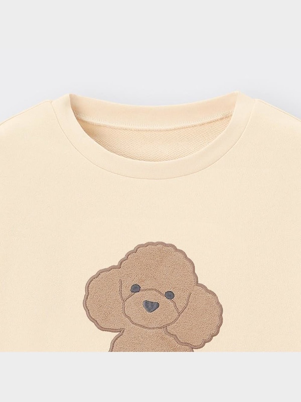 GIRLSソフトスウェットラウンジセット(長袖&ロングパンツ)プードルA