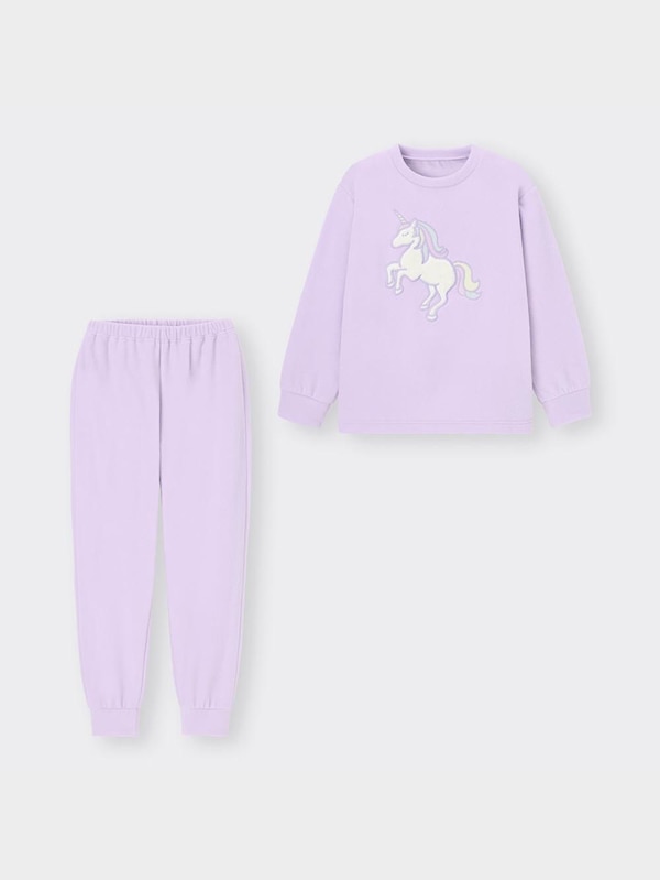 GIRLSフリースラウンジセット(長袖&ロングパンツ)(ユニコーン)