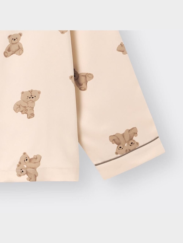 GIRLSサテンパジャマ(長袖&ロングパンツ)(ベア)+X