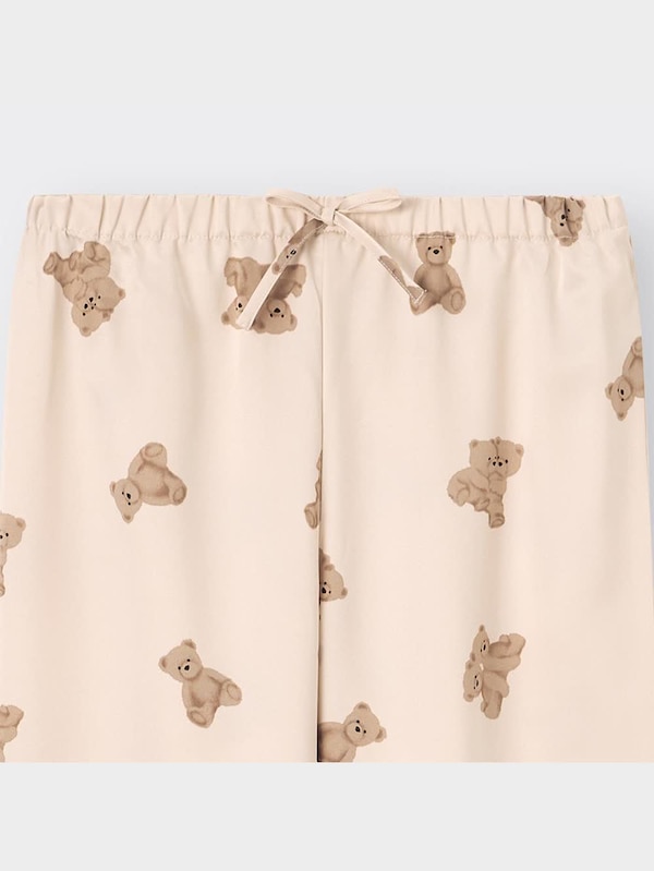 GIRLSサテンパジャマ(長袖&ロングパンツ)(ベア)+X