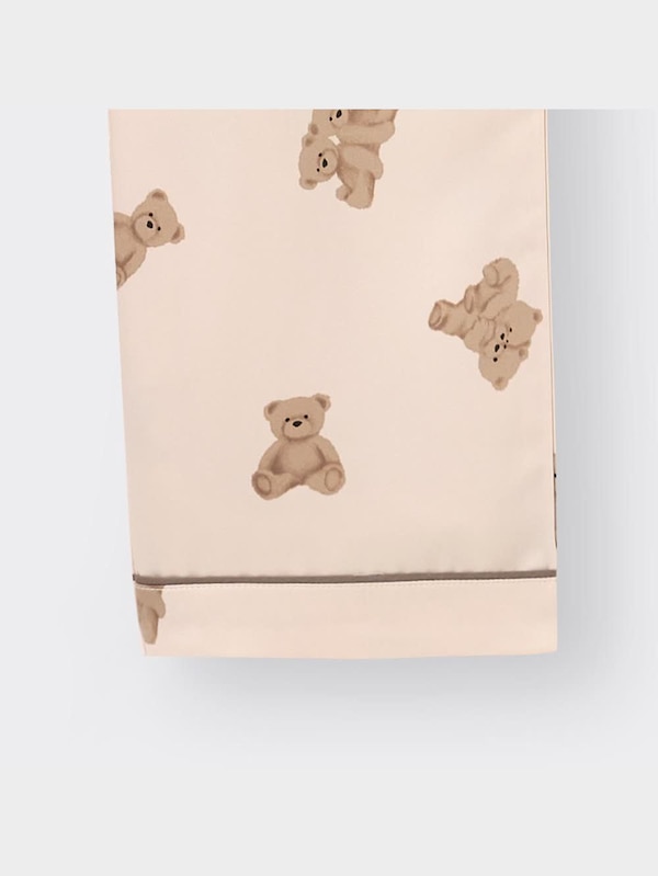 GIRLSサテンパジャマ(長袖&ロングパンツ)(ベア)+X