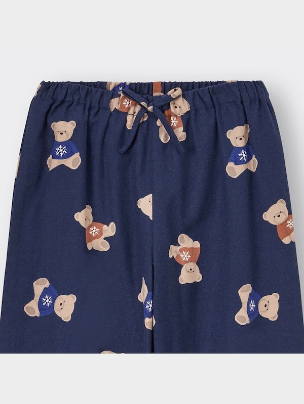 GIRLSフランネルパジャマ(長袖&ロングパンツ)(ベア)+X