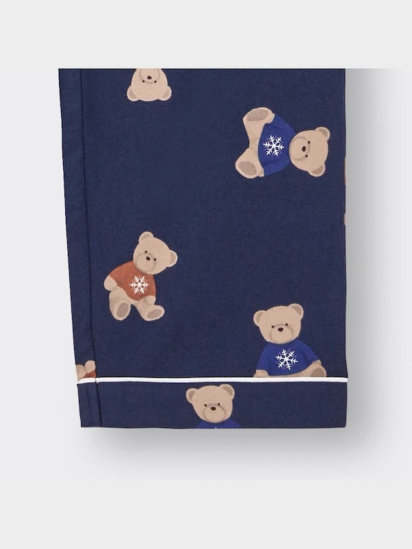 GIRLSフランネルパジャマ(長袖&ロングパンツ)(ベア)+X