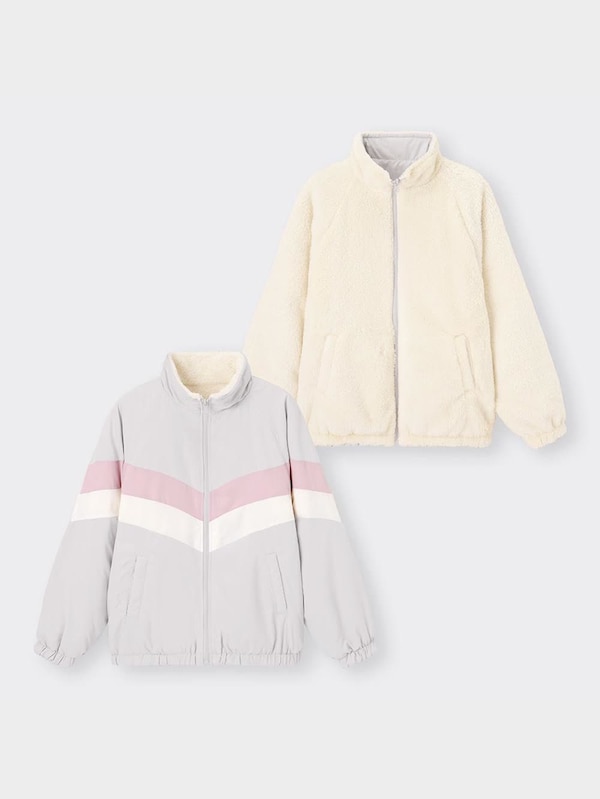 GIRLSカラーブロックリバーシブルブルゾンJR+E