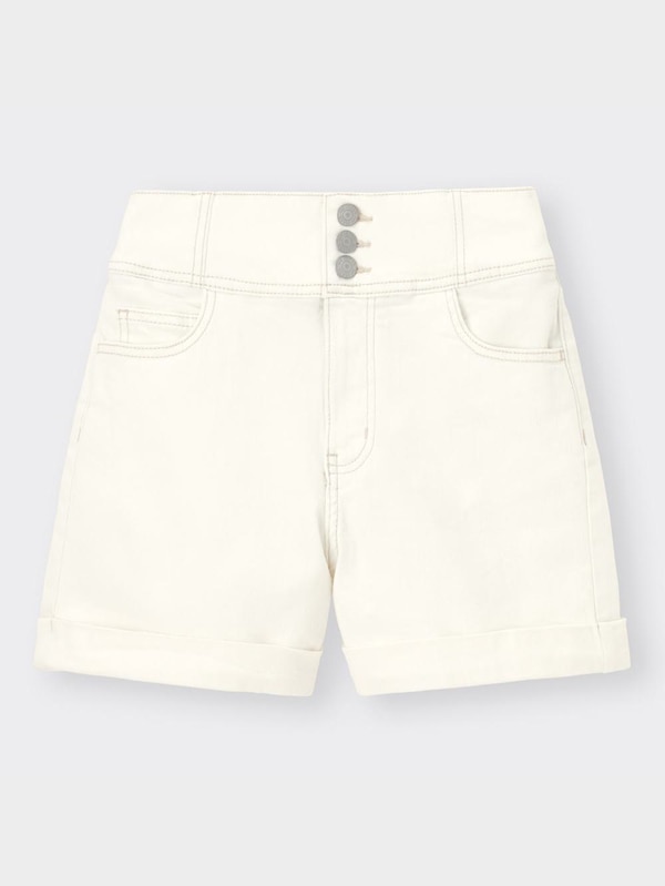 GIRLSストレッチデニムハイウエストショートパンツJR+E