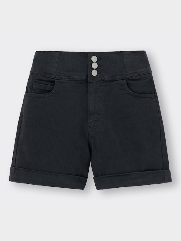 GIRLSストレッチデニムハイウエストショートパンツJR+E