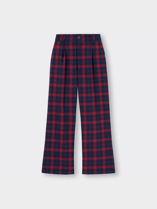 GIRLS起毛チェックタックパンツJR+E