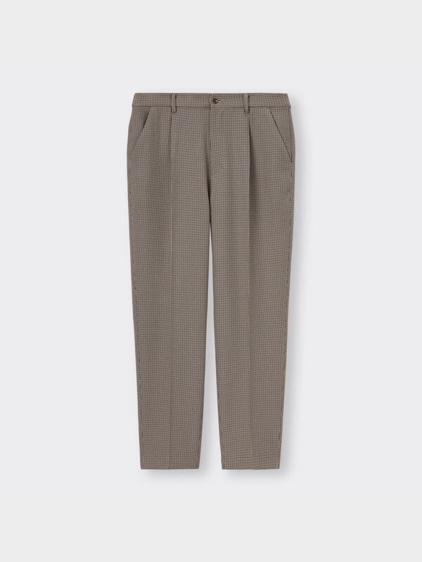 タックテーパードパンツ(チェック)SW+E(セットアップ可能)