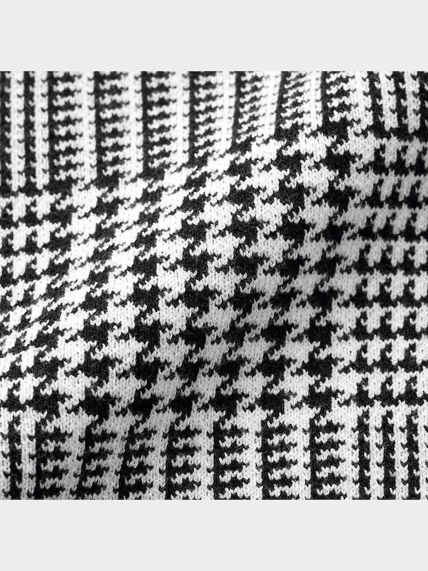 スウェットライクタートルネックセーター長袖(チェック)SW+E