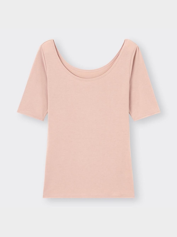 スタイルヒートワイドネックT(半袖)+E