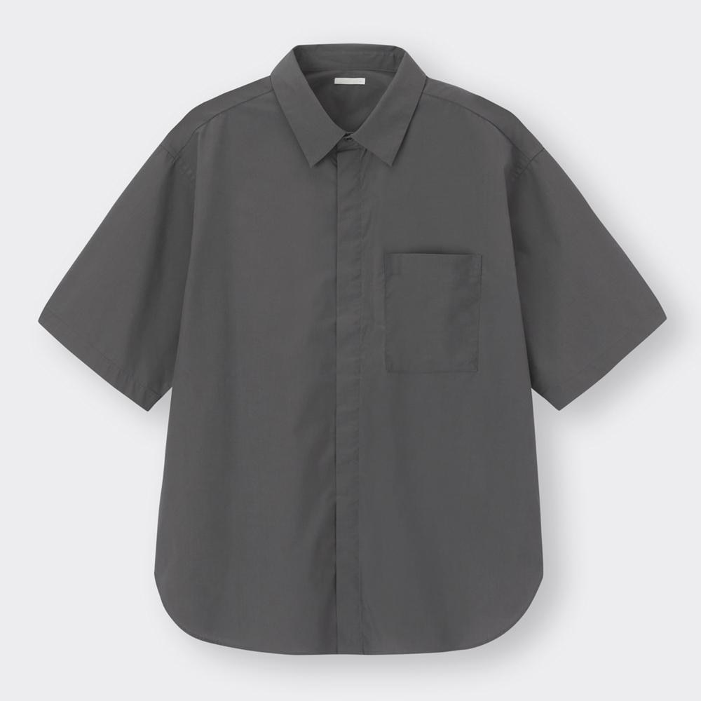 （GU）ブロードオーバーサイズシャツ(5分袖)
