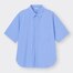 ブロードオーバーサイズシャツ(5分袖)-BLUE