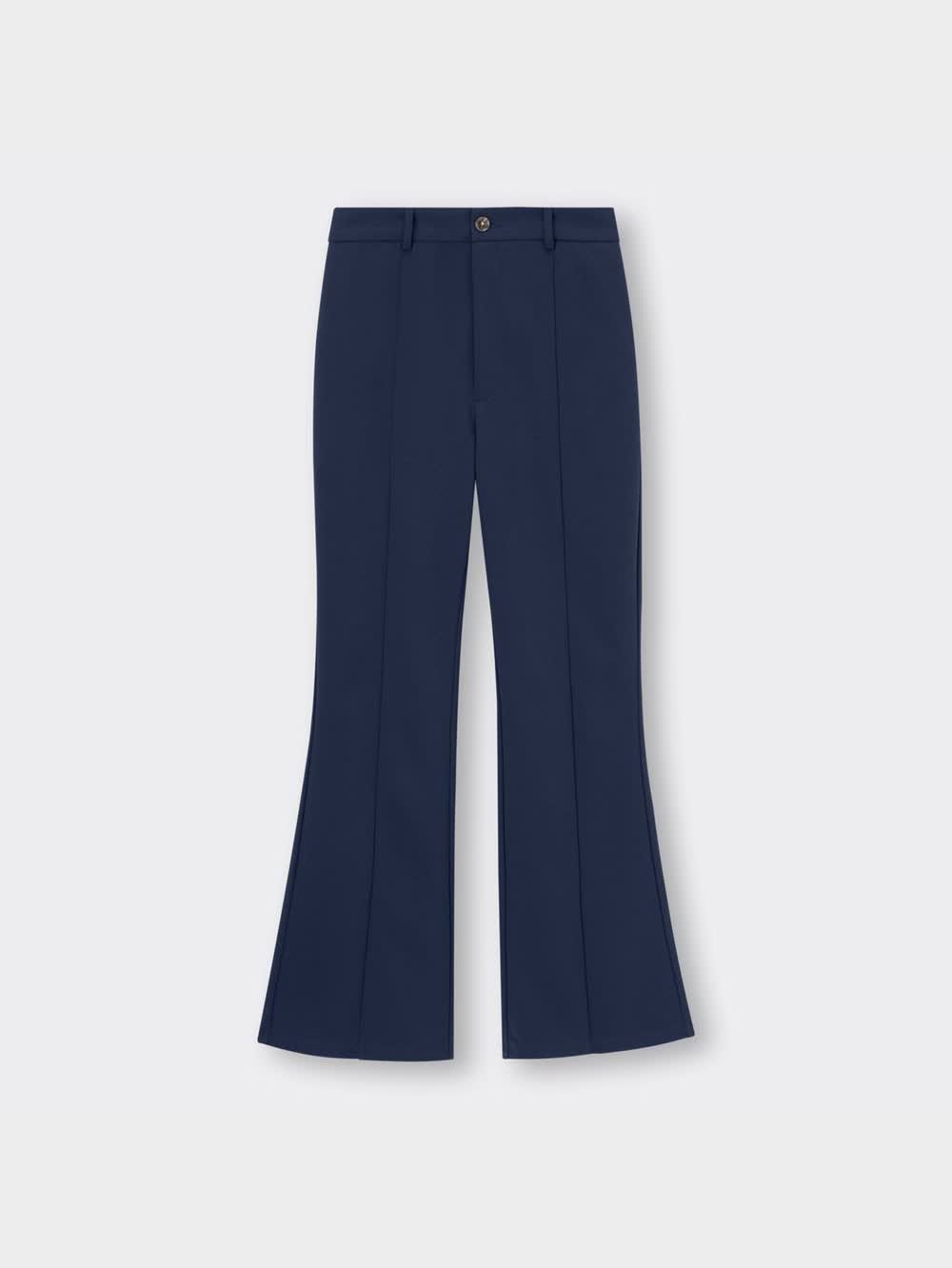 けいち GU公式 | カットソーカラーフレアスラックスA+EC(丈長め73.0