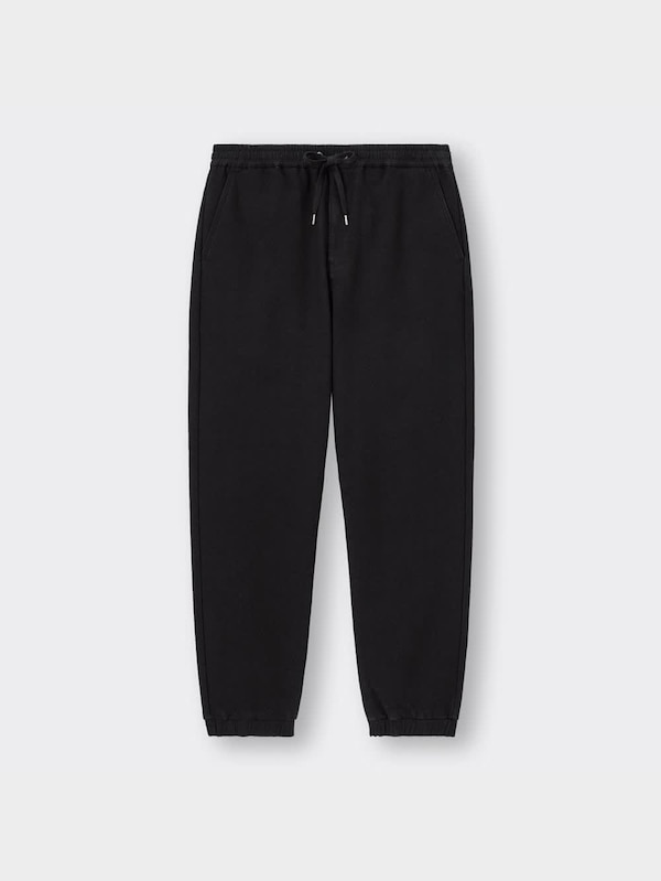 裏フリースデニムスーパーストレッチジョガーパンツ