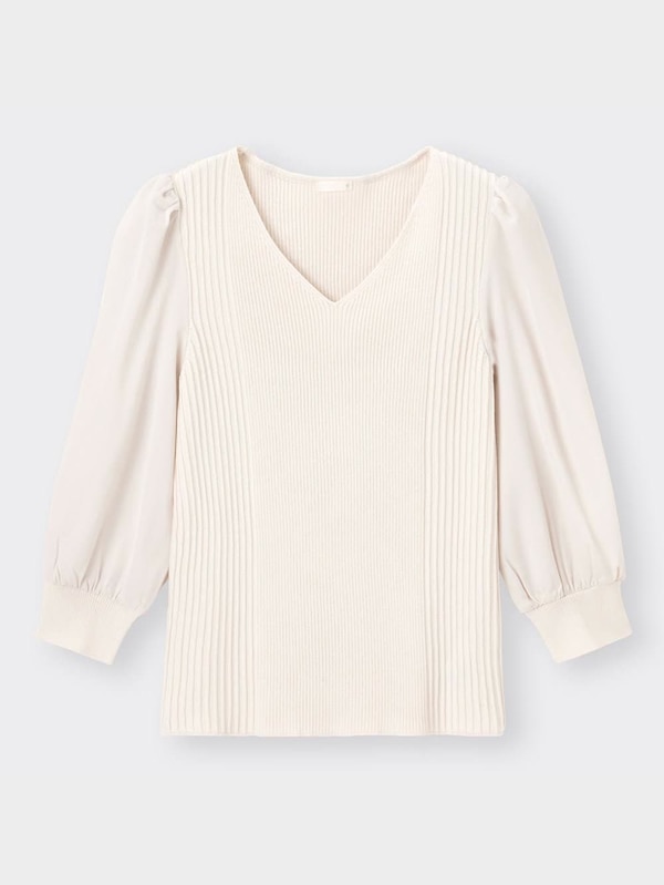 サテンスリーブセーター(7分袖)Z