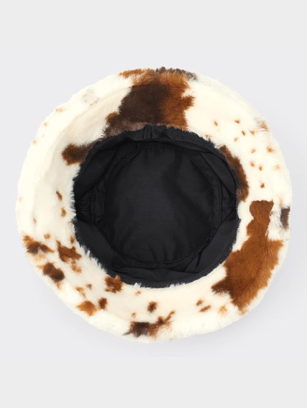 フェイクファーバケットハット