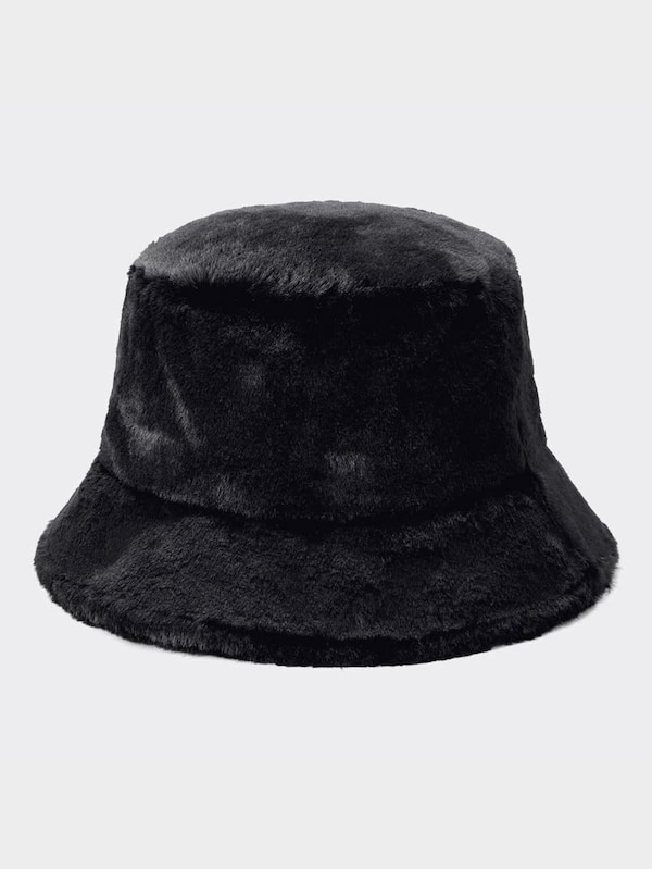 フェイクファーバケットハット