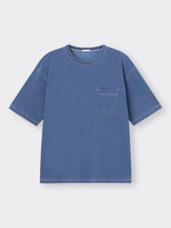 インディゴビッグT(5分袖)(ステッチ)NT+E