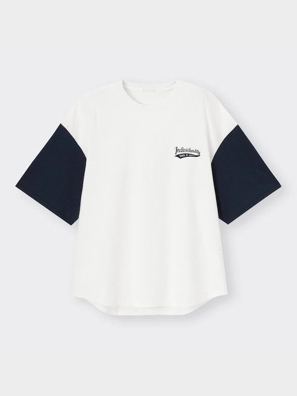 ワイドフィットベースボールT(5分袖)NT+E