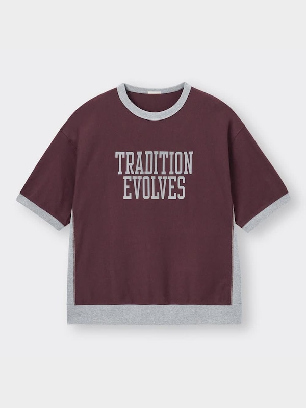 スウェT(5分袖)(カラーブロック)