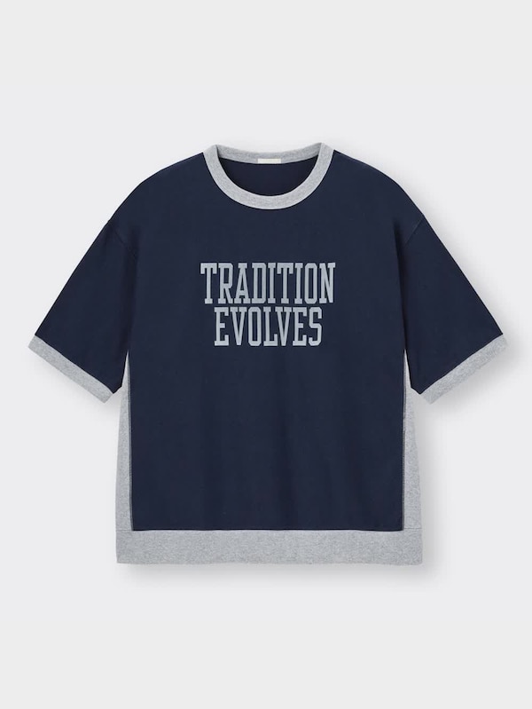 スウェT(5分袖)(カラーブロック)