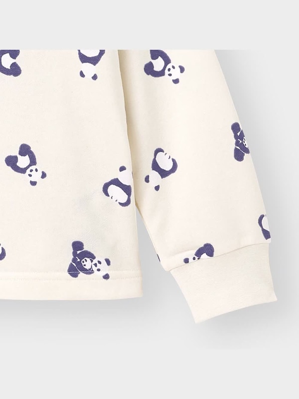 GIRLSソフトスウェットラウンジセット(長袖&ロングパンツ)パンダB