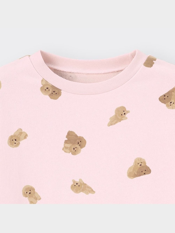 GIRLSソフトスウェットラウンジセット(長袖&ロングパンツ)プードルB