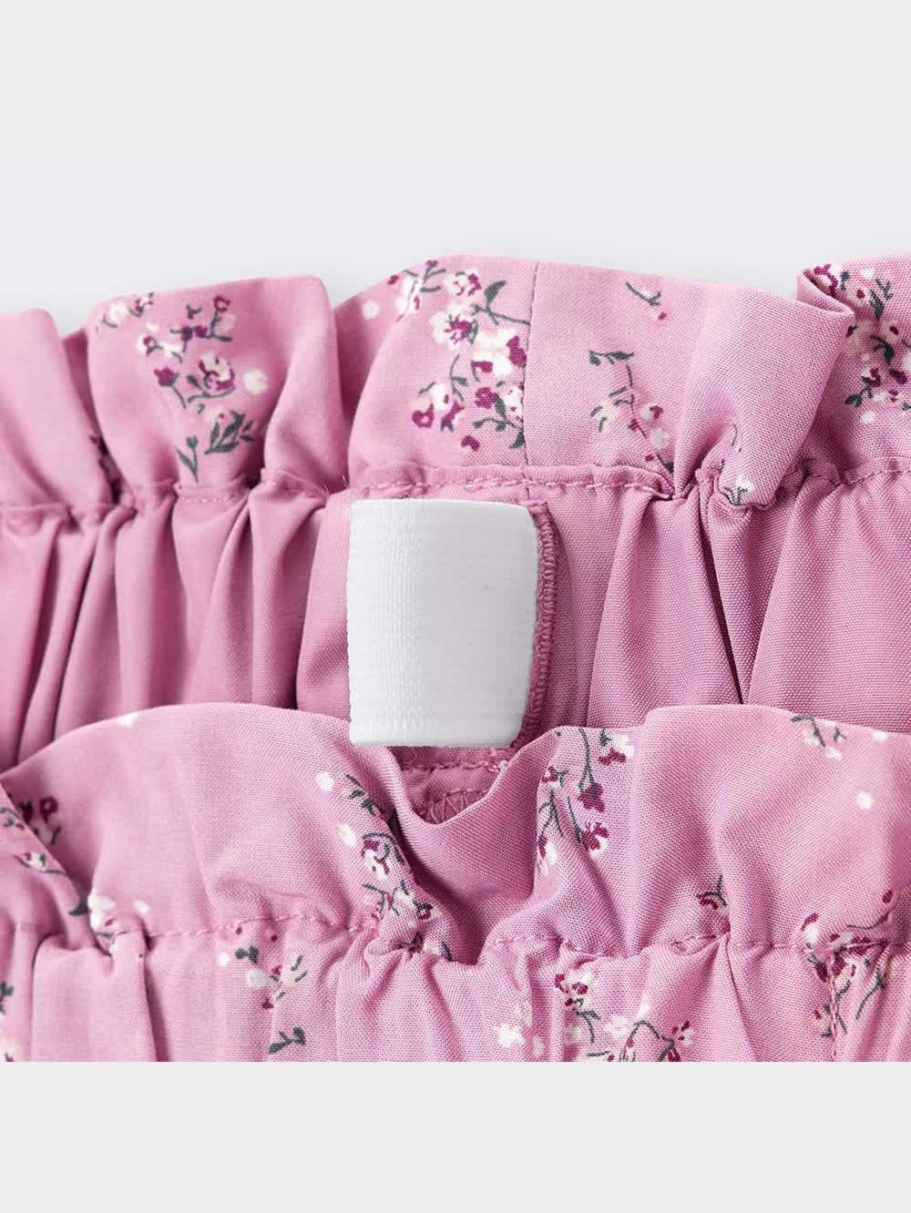 GU公式 | GIRLSフラワープリントイージーワイドパンツ