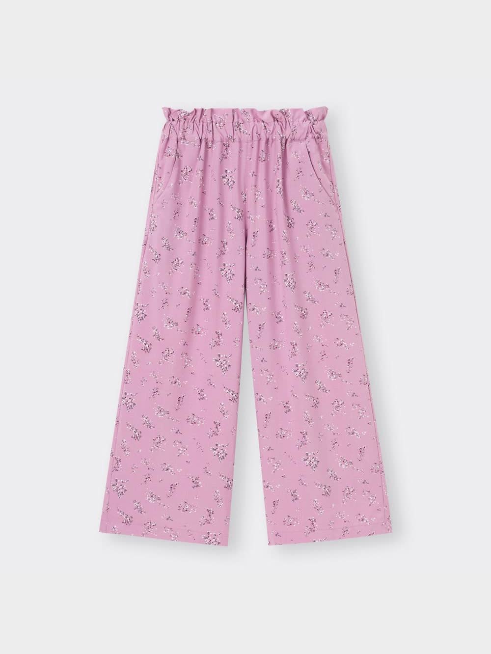 GU公式 | GIRLSフラワープリントイージーワイドパンツ